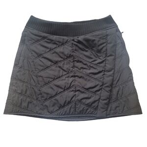 Prana Quilted Puffer Skirt Black Fleece Lined Athletic XS